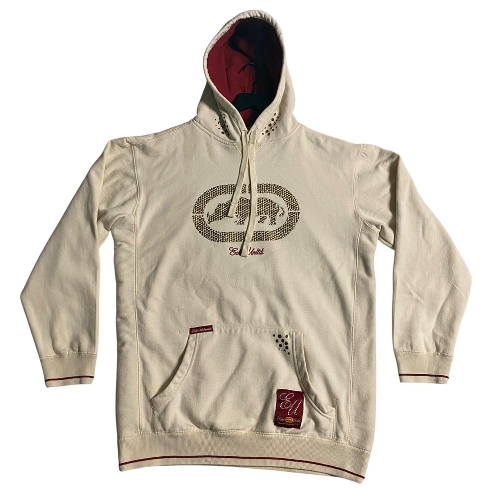 Vintage Y2K Men’s Ecko Unltd. Gold Studded Hoodie